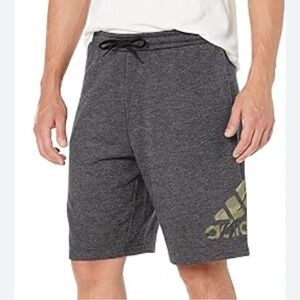 Adidas Essentials Heather Gray Tiger Camo Short Knit Apparel Size Small